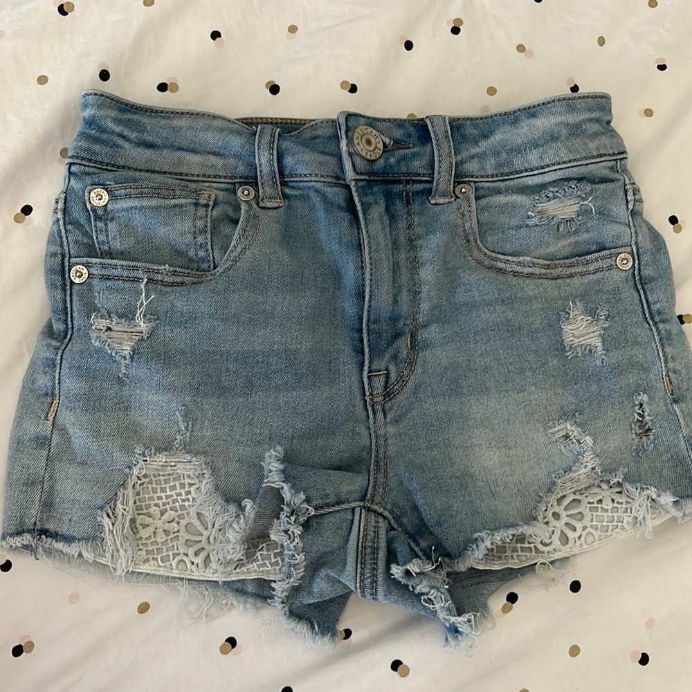 American Eagle distressed jeans shorts